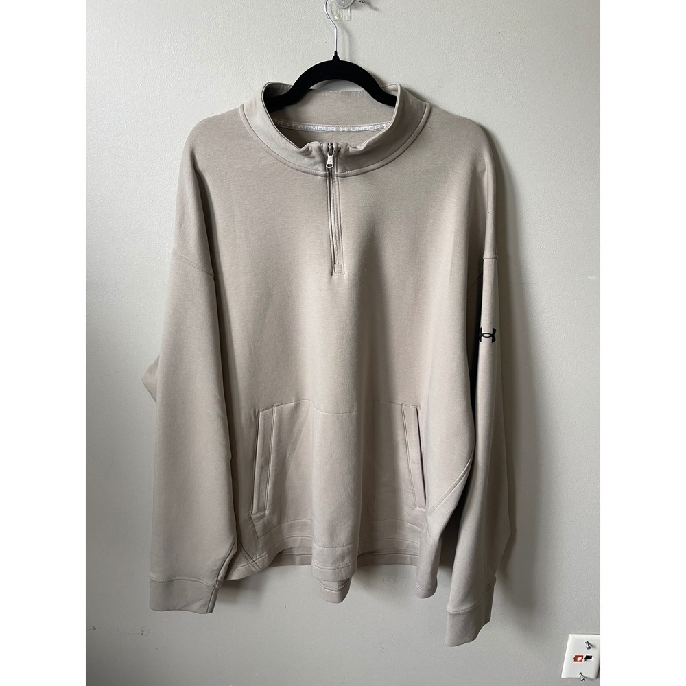 Under Armour Pullover 1/4 zip Fleece kangaroo pockets casual athletic cozy soft